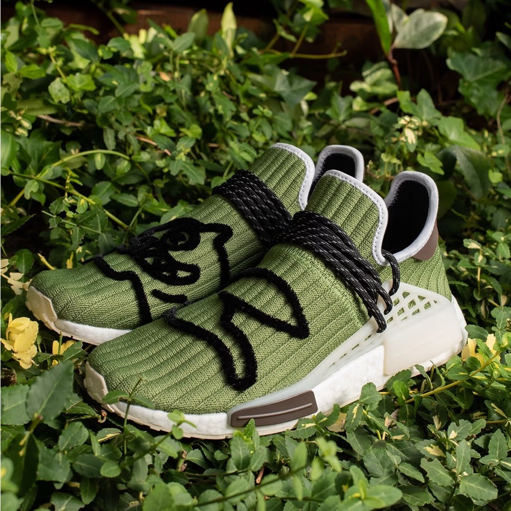 Adidas NMD Human Race BBC Ice Cream Pharrell Running Dog Green GZ1664 Men's 7.5